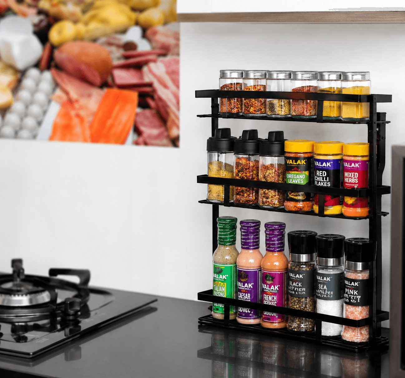 3-Tier Kitchen Spice Rack Organizer – Stylish & Space Saving
