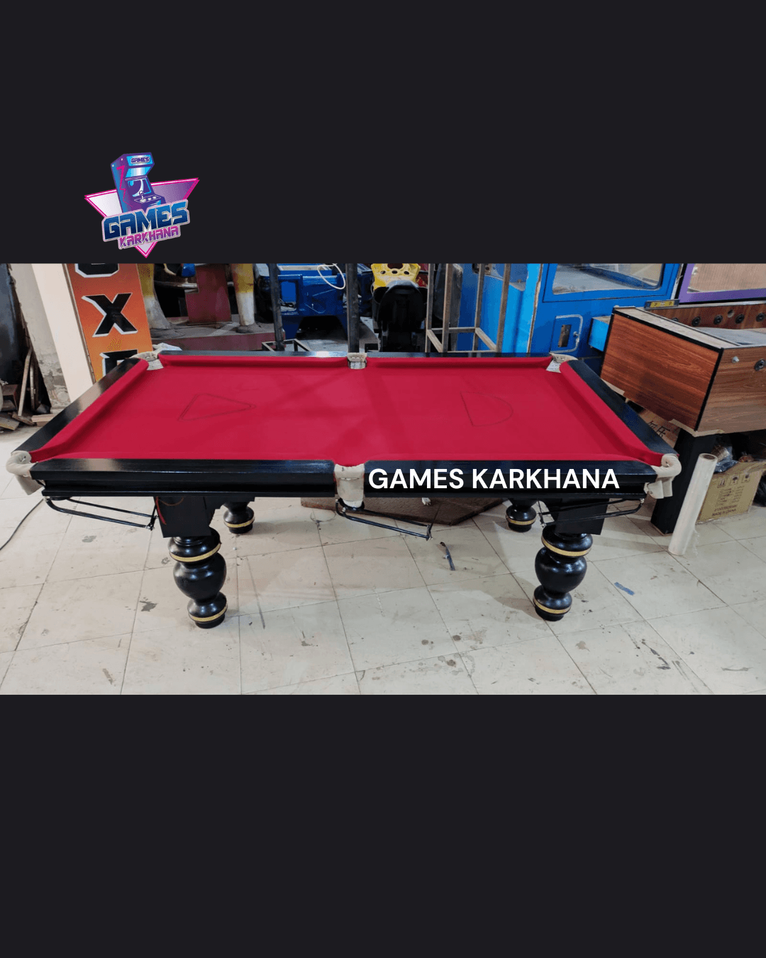 4ft x 7ft Pool Table with Rasson Design Legs